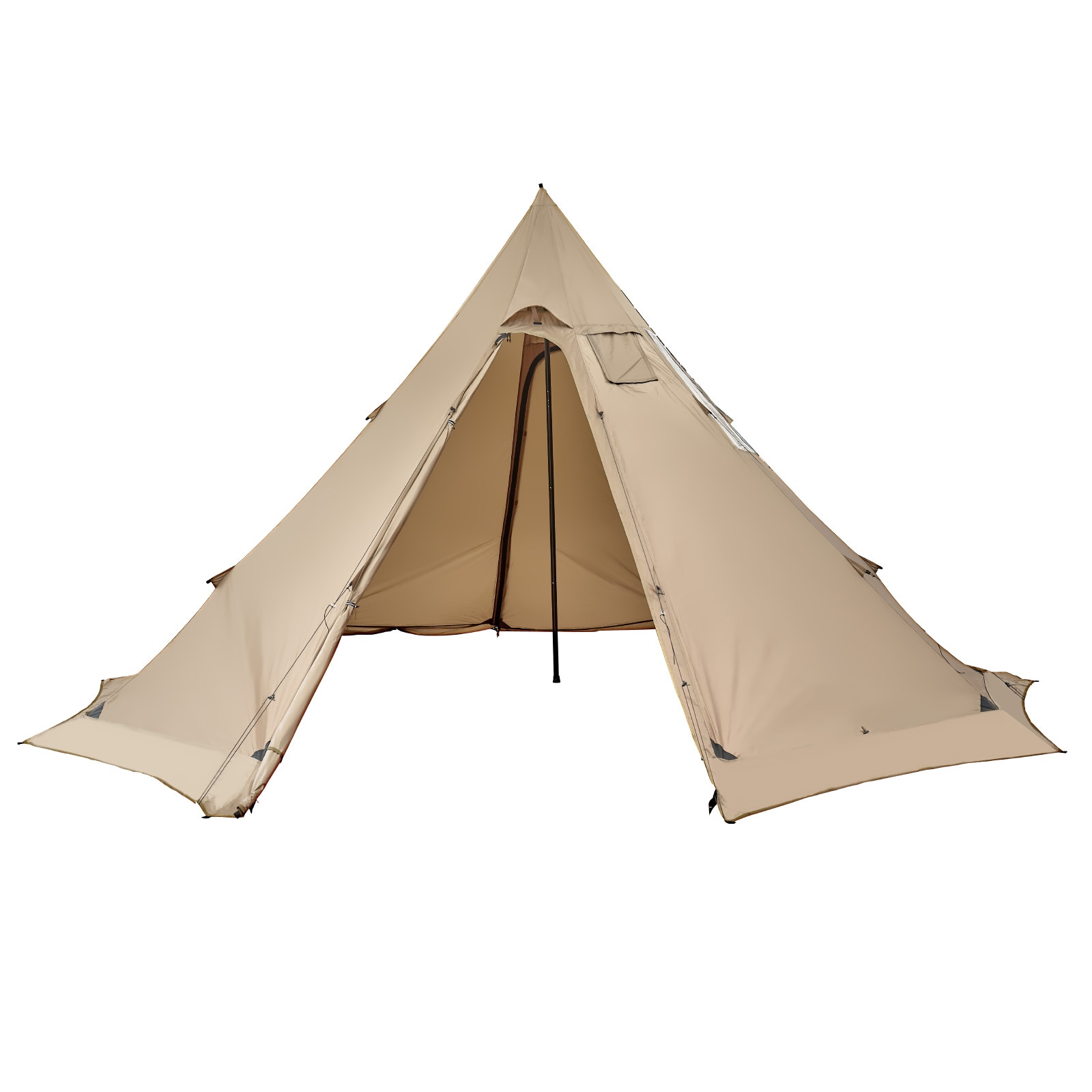 Winter Tipi Camping Tent For 4-6 Persons With Stove Jack Waterproof_voghion.com